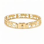 14K Yellow Gold Panther Bracelet - Miral Jewelry