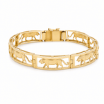 14K Yellow Gold Panther Bracelet - Miral Jewelry
