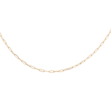14K Yellow Gold Paper Clip Chain 18" - Miral Jewelry