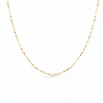 14k Yellow Gold Pearl Necklaces 18" - Miral Jewelry