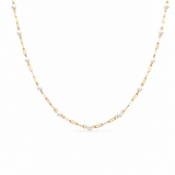14k Yellow Gold Pearl Necklaces 18" - Miral Jewelry