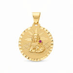 14K Yellow Gold Rendant Medal Pendant - Miral Jewelry