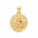 14K Yellow Gold Rendant Medal Pendant - Miral Jewelry
