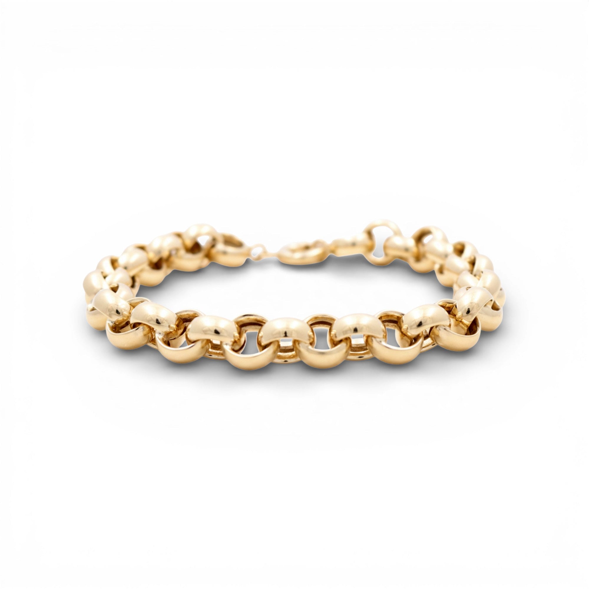 14K Yellow Gold Bold Rolo Bracelet 12.5 g