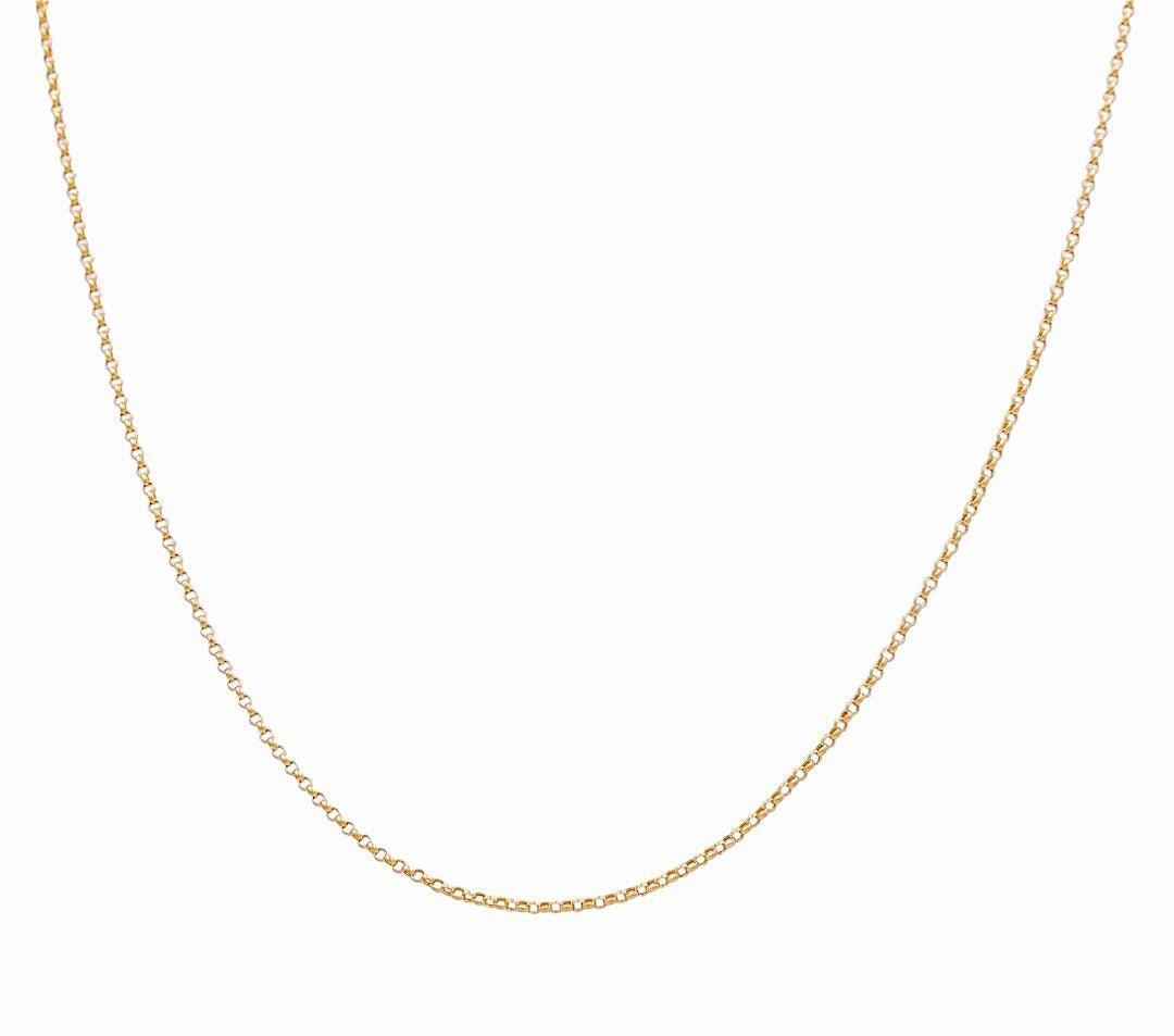 14k Yellow Gold Rolo Chain - Miral Jewelry