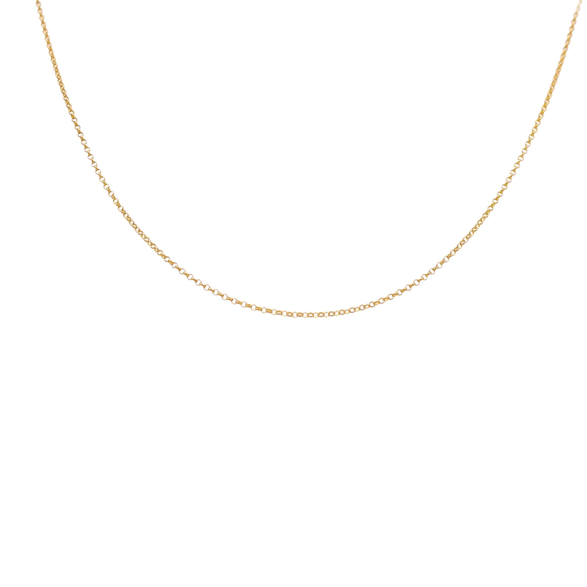 14K Yellow Gold Fine Rolo Chain 20in, 2.1 g