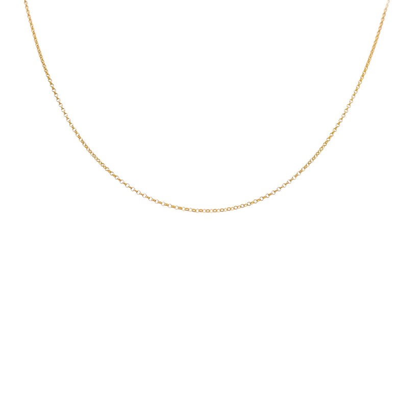 14K Yellow Gold Rolo Chain 20" - Miral Jewelry