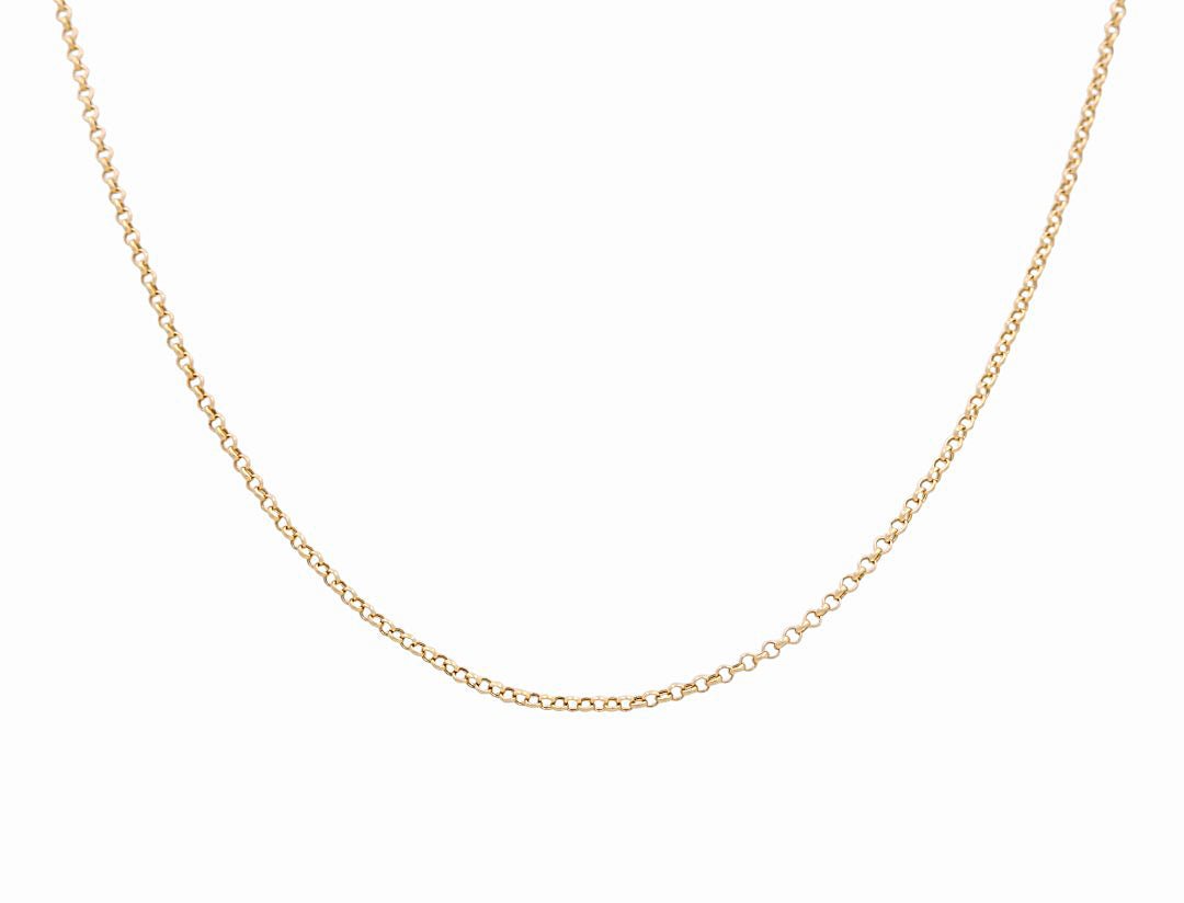 14k Yellow Gold Rolo Chain - Miral Jewelry
