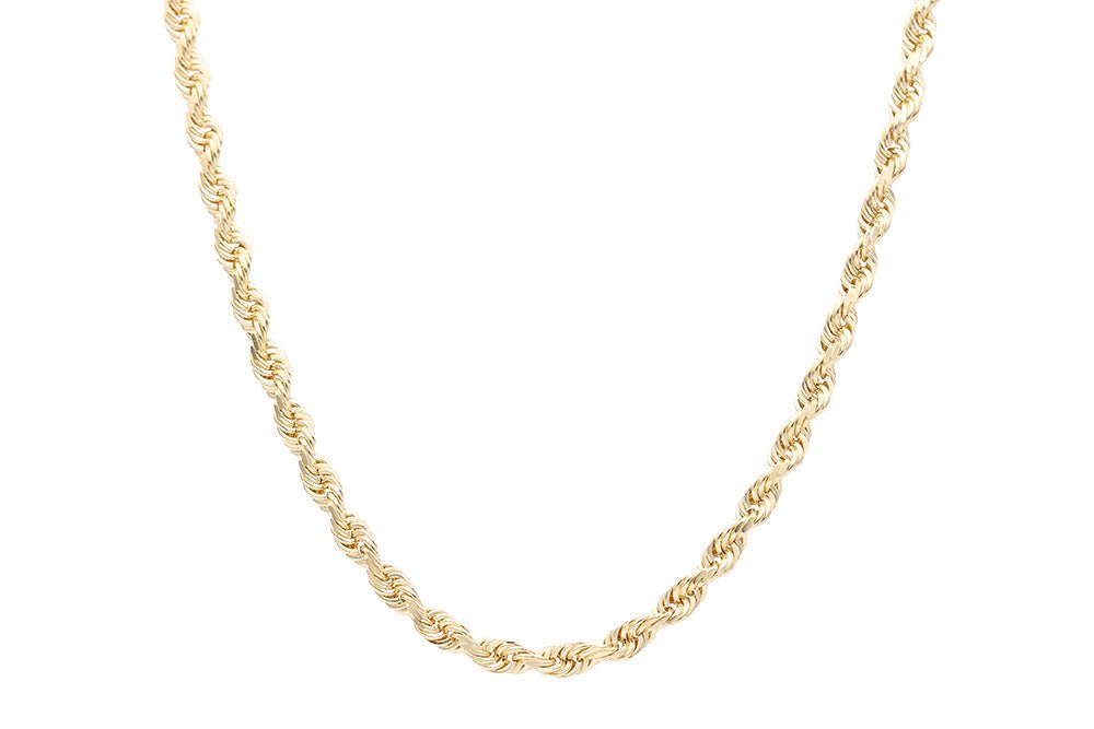 14K Yellow Gold Rope Chain 20" - Miral Jewelry