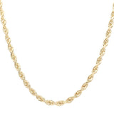 14K Yellow Gold Rope Chain 20" - Miral Jewelry