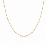 14k Yellow Gold Rope with Beads Necklaces 18" - Miral Jewelry