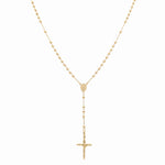 14k Yellow Gold Rosary 22" - Miral Jewelry