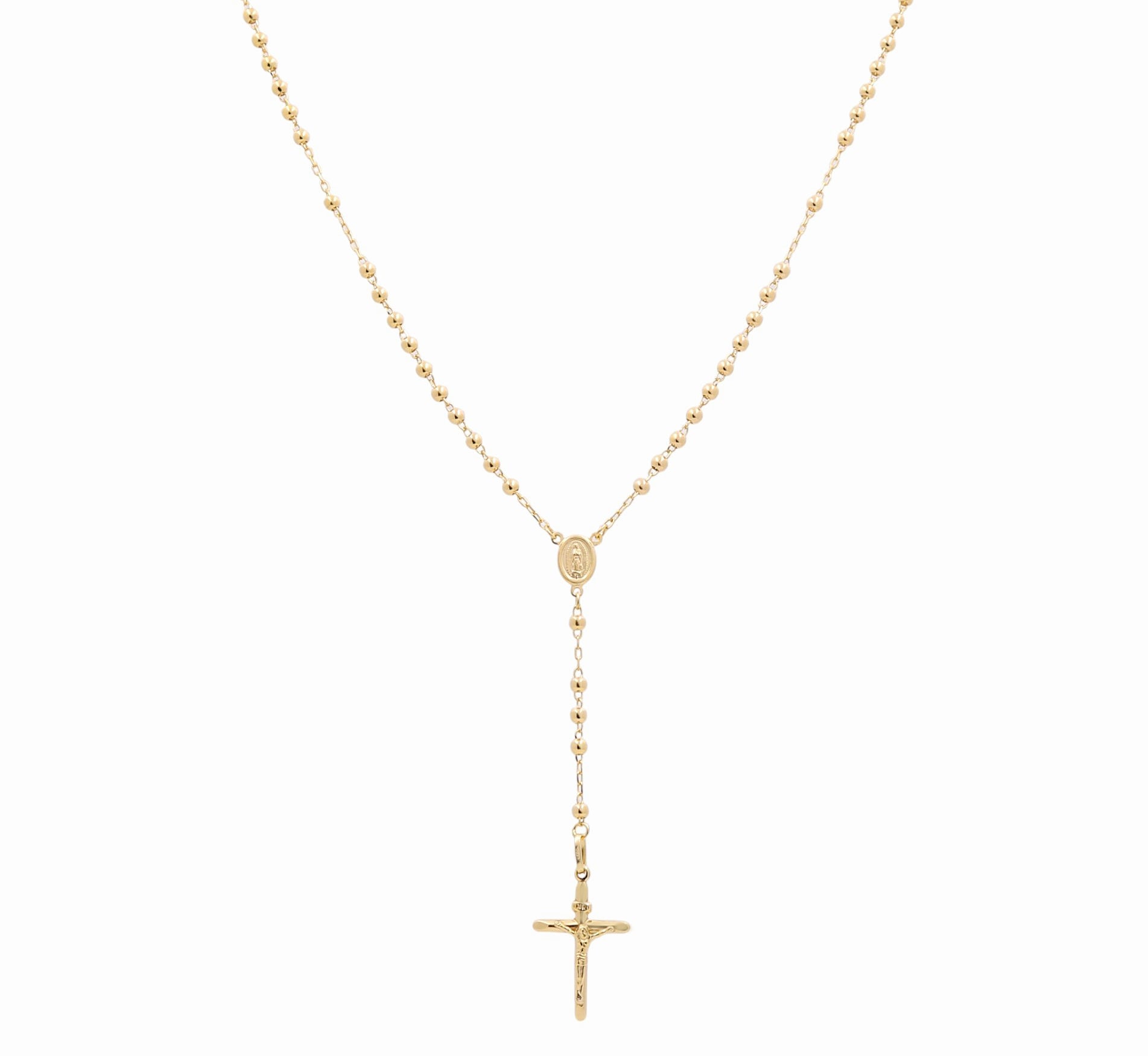 14k Yellow Gold Rosary 22" - Miral Jewelry
