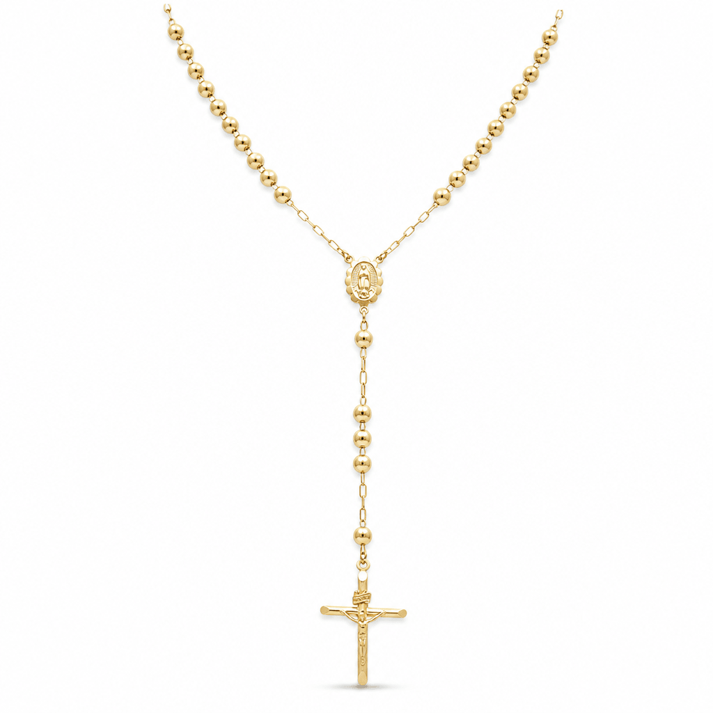14k Yellow Gold Rosary 24" - Miral Jewelry