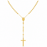 14k Yellow Gold Rosary 26" - Miral Jewelry
