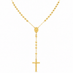 14k Yellow Gold Rosary 26" - Miral Jewelry