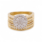 14k Yellow Gold Round 3 Pieces Set with 1.33tw Round Diamonds - Miral Jewelry