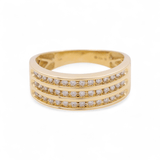 14k Yellow Gold Round 3 Pieces Set with 1.33tw Round Diamonds - Miral Jewelry