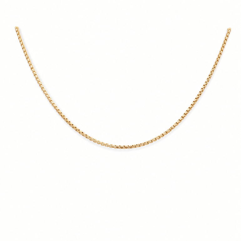 14K Yellow Gold Round Box 16" - Miral Jewelry