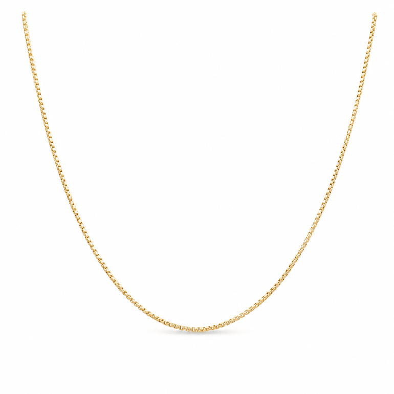 14K Yellow Gold Round Box 18" - Miral Jewelry