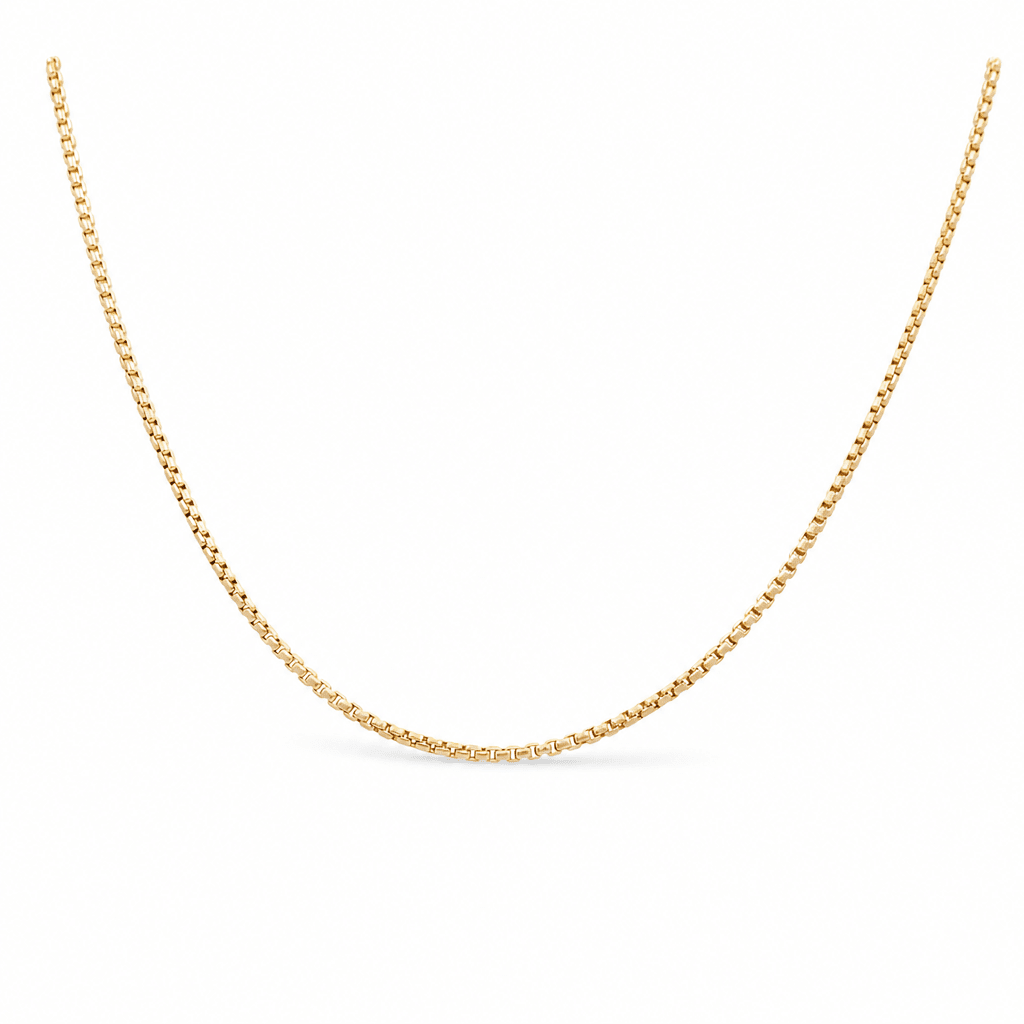14K Yellow Gold Round Box 18" - Miral Jewelry
