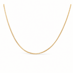 14K Yellow Gold Round Box 18" - Miral Jewelry