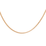 14K Yellow Gold Round Box Women's Chain 16" - Miral Jewelry