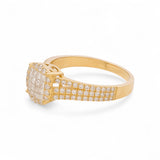 14K Yellow Gold Round Diamond Engagement Ring with 0.92Tw and Round Diamond - Miral Jewelry