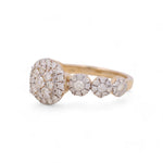 14K Yellow Gold Round Diamond Engagement Ring with 1.30Tw Round Diamond - Miral Jewelry