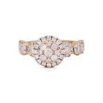 14K Yellow Gold Round Diamond Engagement Ring with 1.30Tw Round Diamond - Miral Jewelry