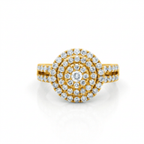 14K Yellow Gold Round Diamond Engagement Ring with 1.66Tw Round Diamond - Miral Jewelry