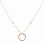 14k Yellow Gold Round Diamond Necklace 18" with 0.67Tw Round Diamonds - Miral Jewelry