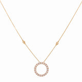 14k Yellow Gold Round Diamond Necklace 18" with 0.67Tw Round Diamonds - Miral Jewelry