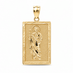 14K Yellow Gold San Judas Pendant - Miral Jewelry