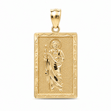 14K Yellow Gold San Judas Pendant - Miral Jewelry