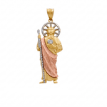 14K Yellow Gold San Judas Pendant - Miral Jewelry