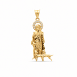14K Yellow Gold San Lazaro Pendant - Miral Jewelry