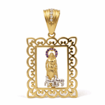 14K Yellow Gold San Lazaro Pendant - Miral Jewelry