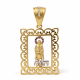 14K Yellow Gold San Lazaro Pendant - Miral Jewelry