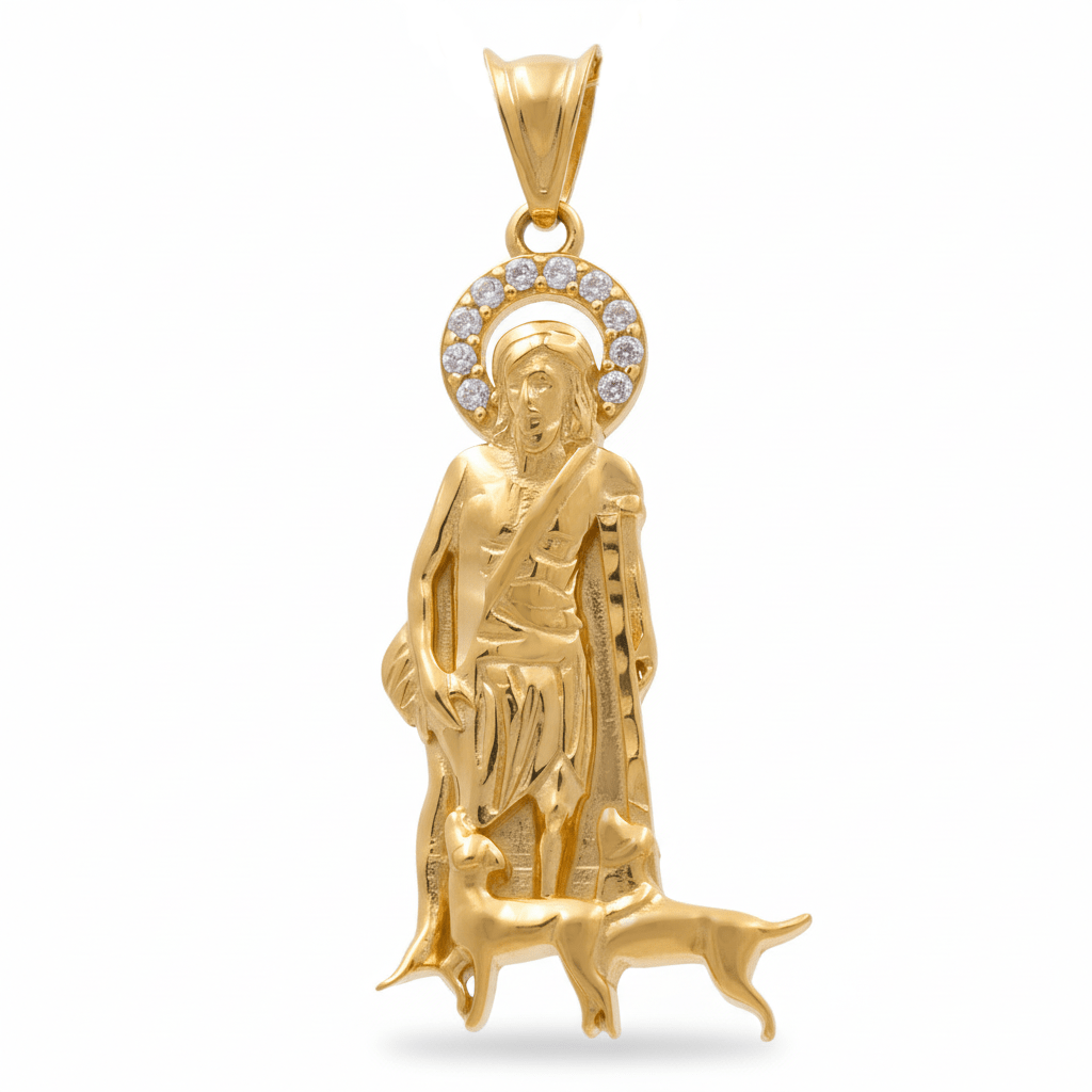 14K Yellow Gold San Lazaro Pendant - Miral Jewelry