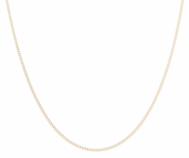 14K Yellow Gold Semisolid Cuban Link Chain - Miral Jewelry