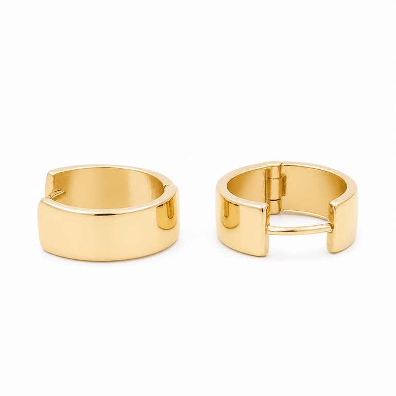 14K Yellow Gold Small Hoop Earrings - Miral Jewelry