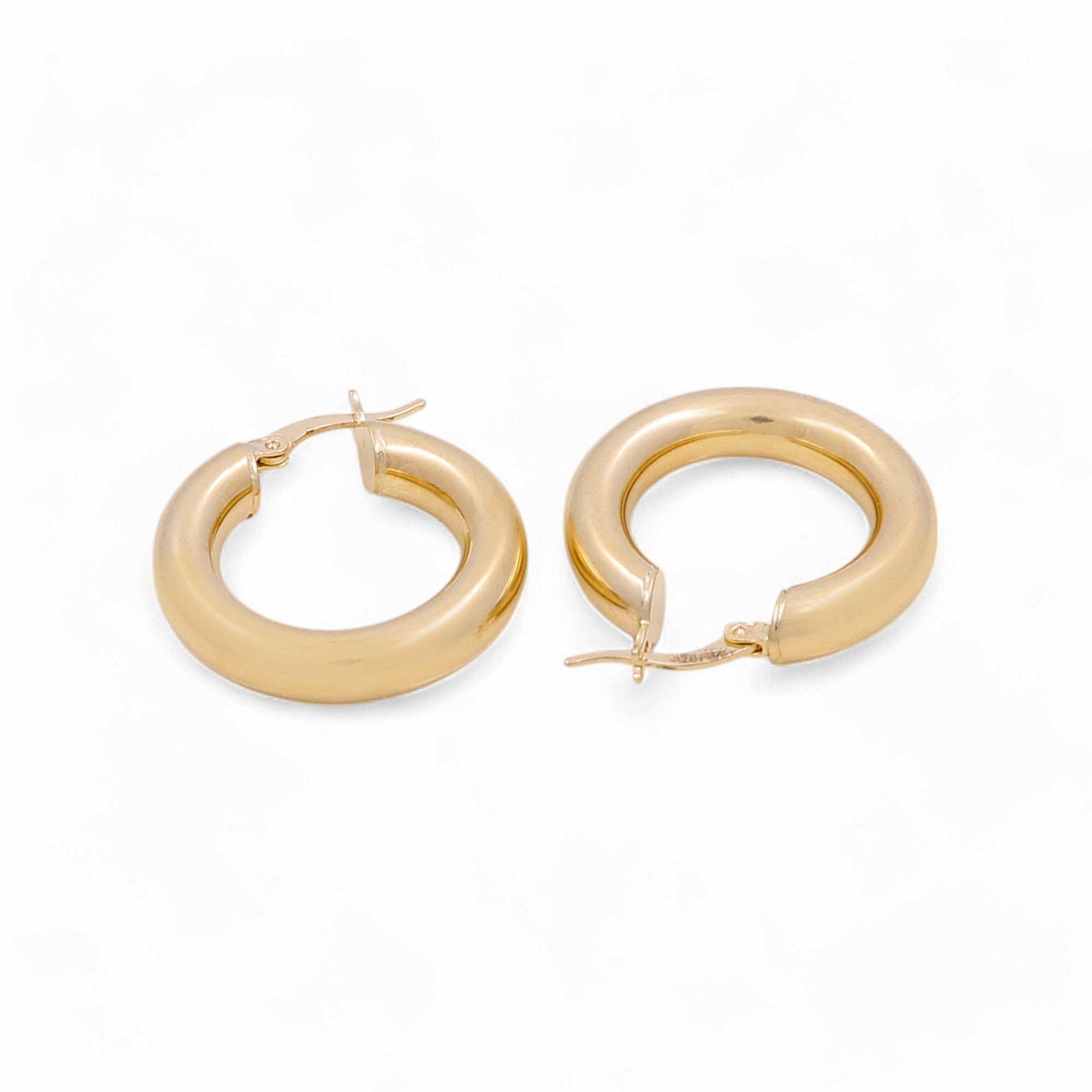 14K Yellow Gold Small Hoop Earrings - Miral Jewelry