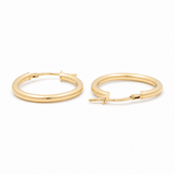14K Yellow Gold Small Hoop Earrings - Miral Jewelry
