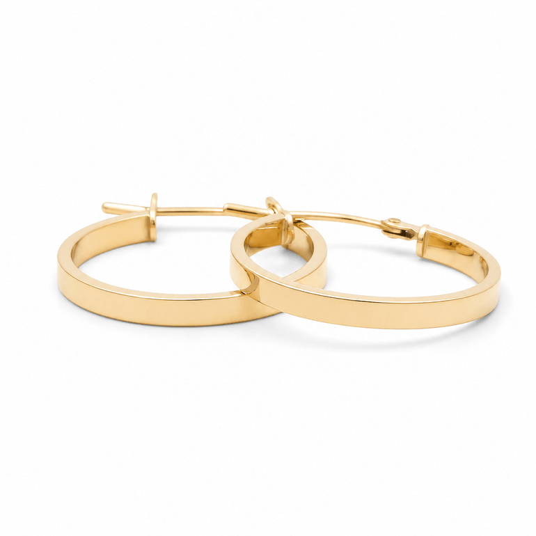 14K Yellow Gold SMALL Hoop Earrings - Miral Jewelry