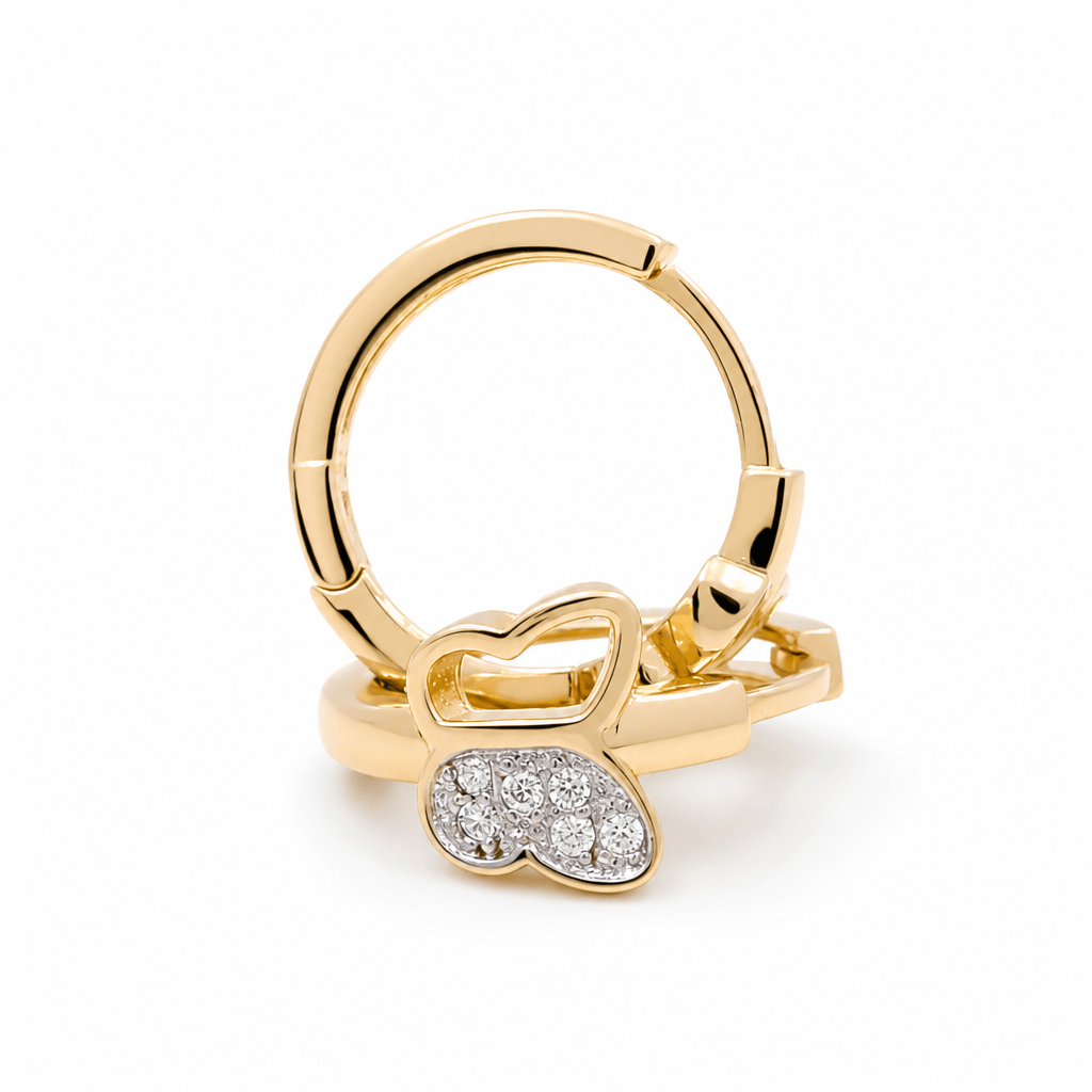 14K Yellow Gold Small Hoop Earrings - Miral Jewelry