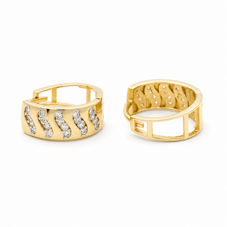 14K Yellow Gold Small Hoop Earrings - Miral Jewelry