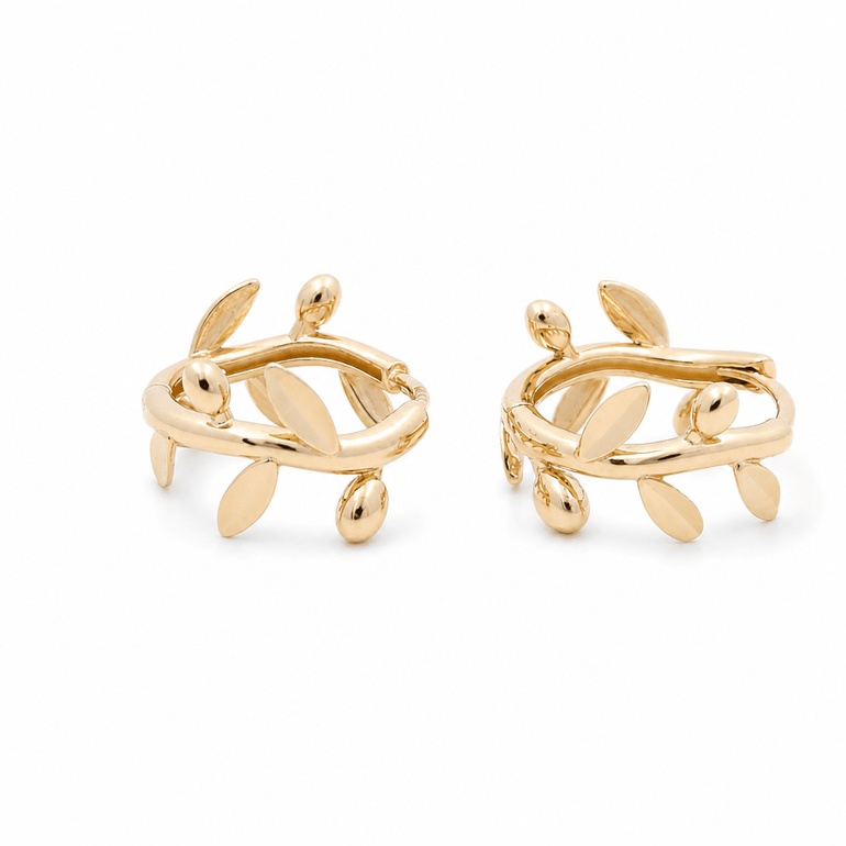 14K Yellow Gold Small Hoop Earrings - Miral Jewelry