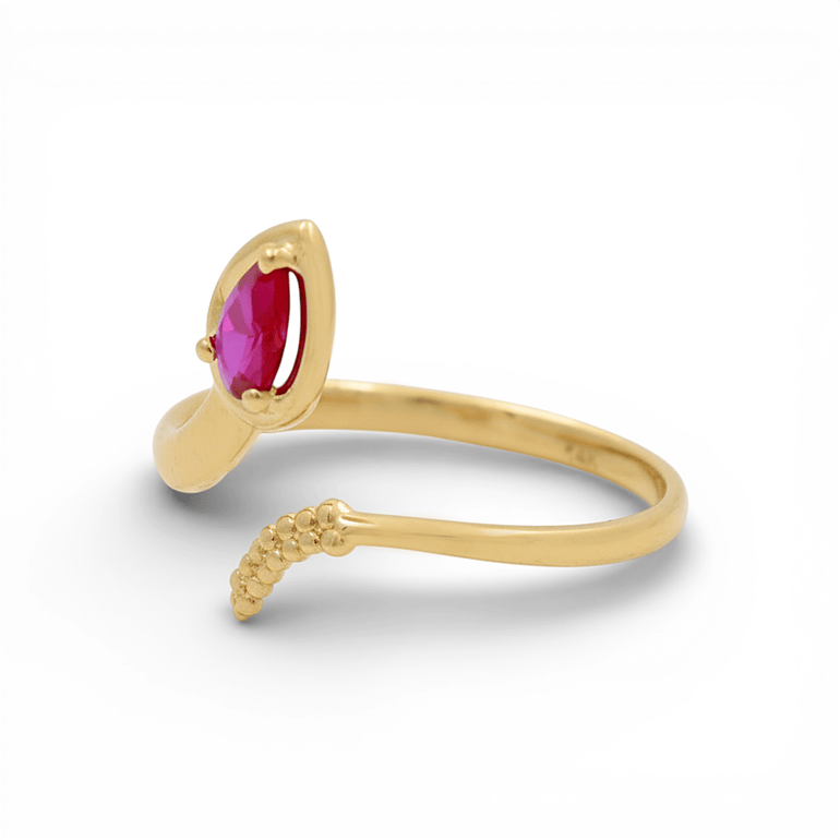 14K Yellow Gold Snake Fashion Women's Ring - Miral Jewelry