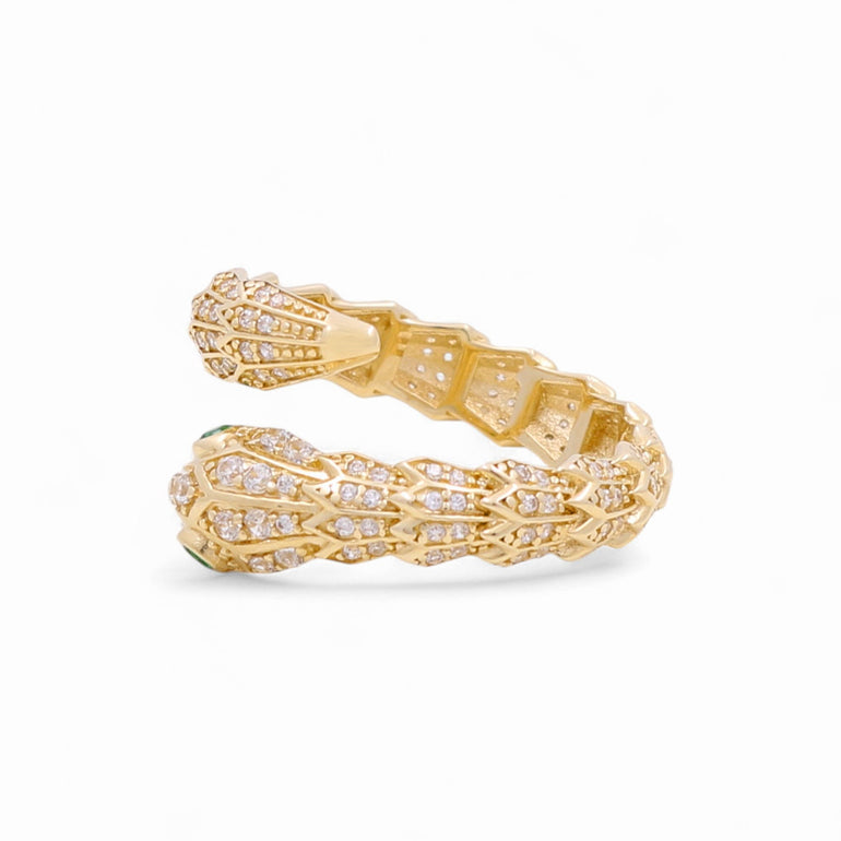 14K Yellow Gold Snake Fashion Women's Ring - Miral Jewelry